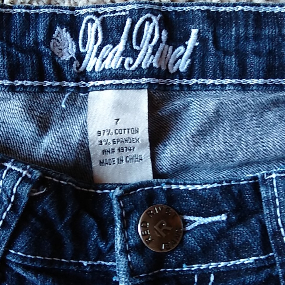 Red Rivet Jeans - Picture 4 of 6